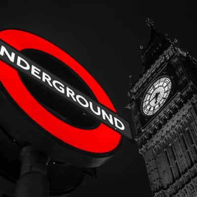 The view to Big Ben from the underground, London, United Kingdom