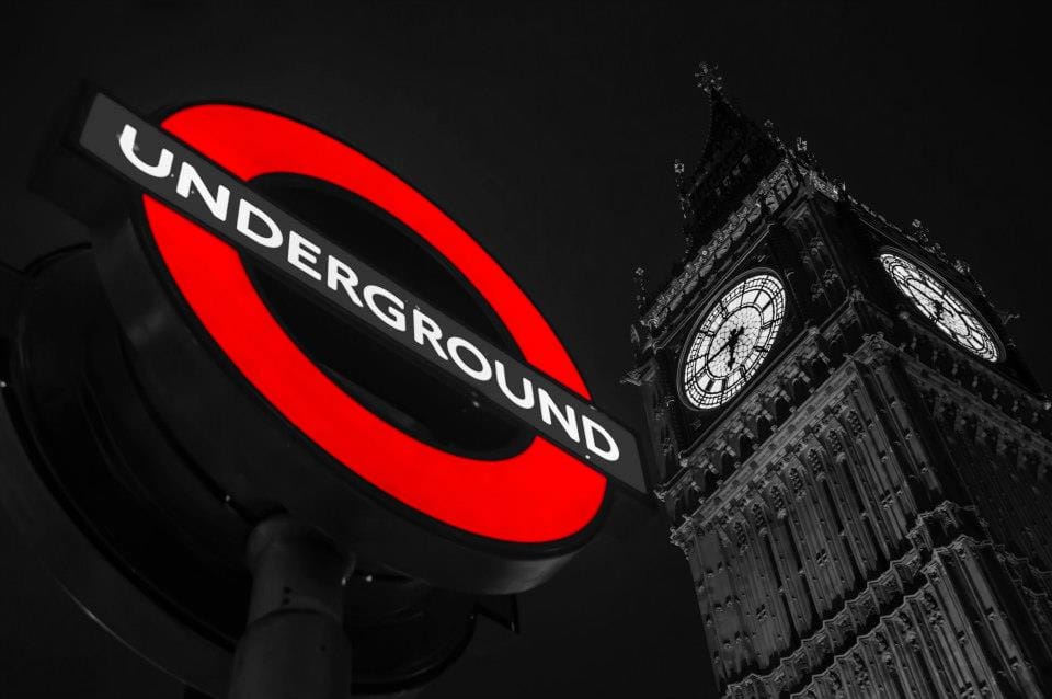 The view to Big Ben from the underground, London, United Kingdom