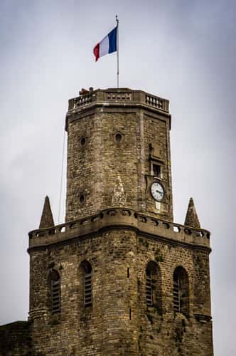 View from the medieval wall to the Belfry