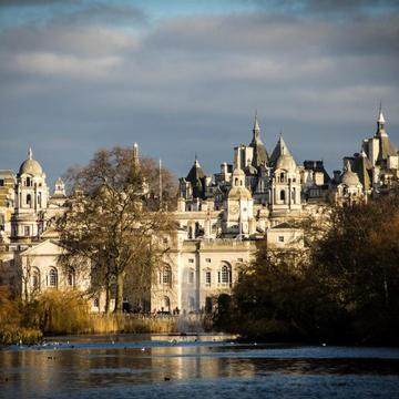 View to Downing Street from St. James's Park, London, United Kingdom