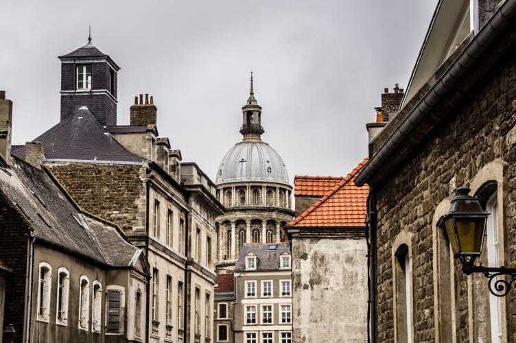 View to the Basilica of Boulogne-sur-Mer, France