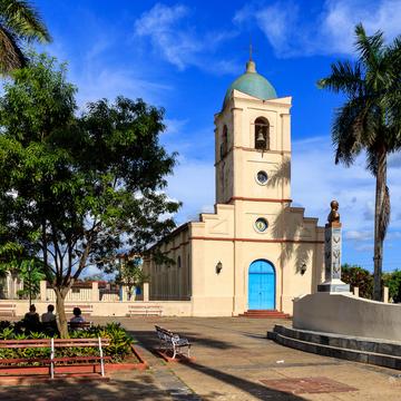 Church and main square of Vinales, Cuba