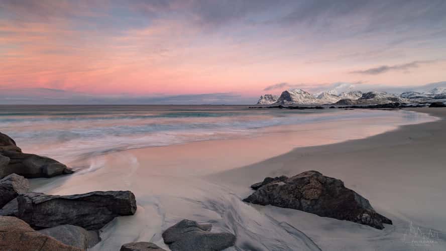Lonely beach at Myrland