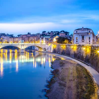 Ponte Sant' Angelo, St Peter's view, Vatican City, Holy See, Italy