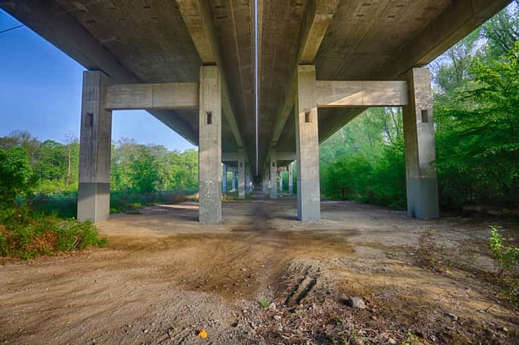 Under the highway