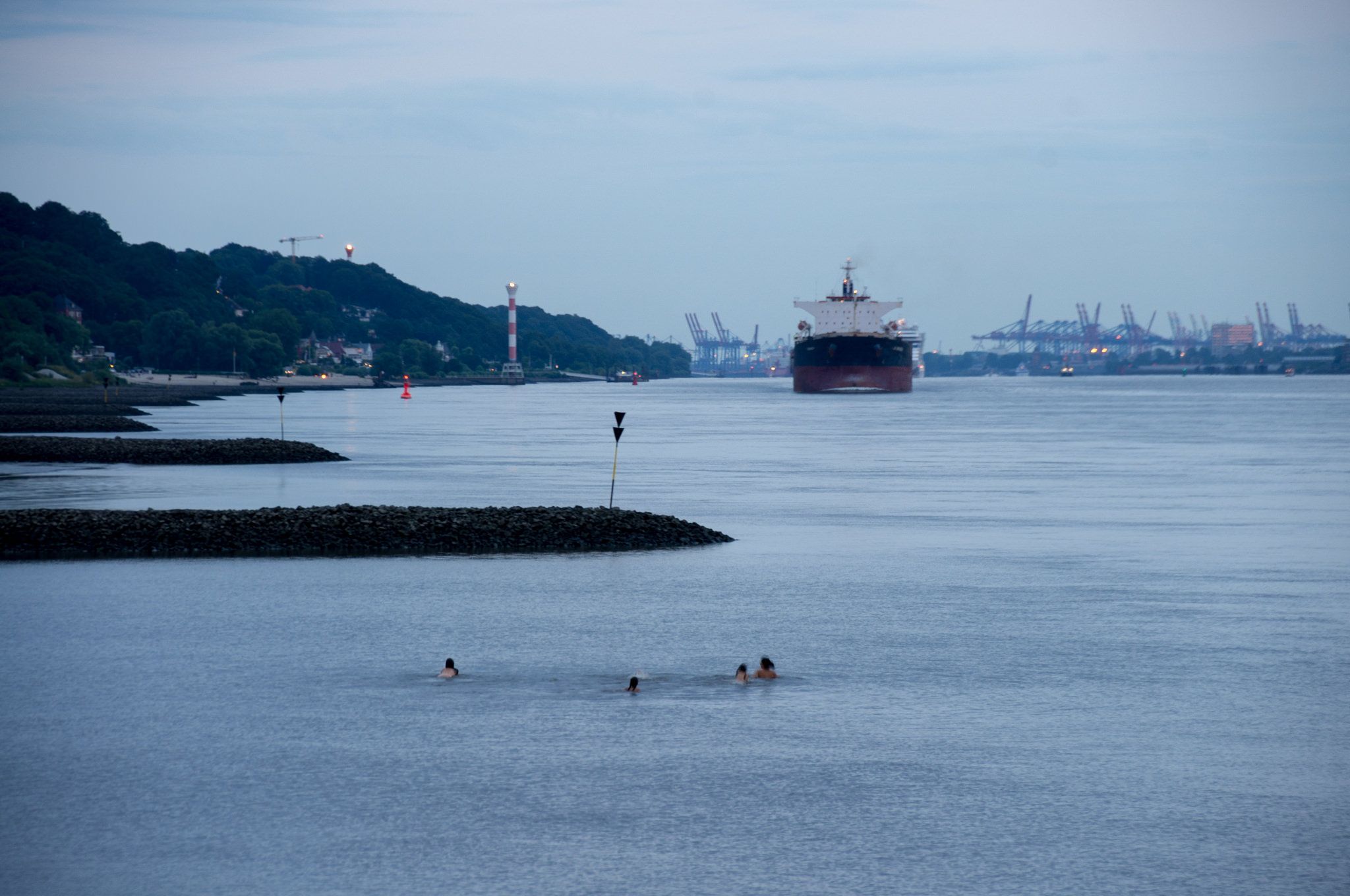 Blankenese Elbe beach, Hamburg, Germany