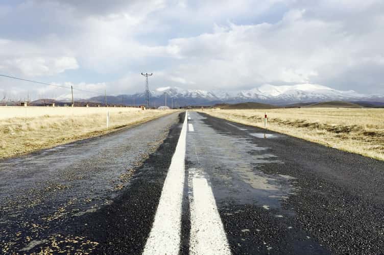 empty roads in Cappadocia