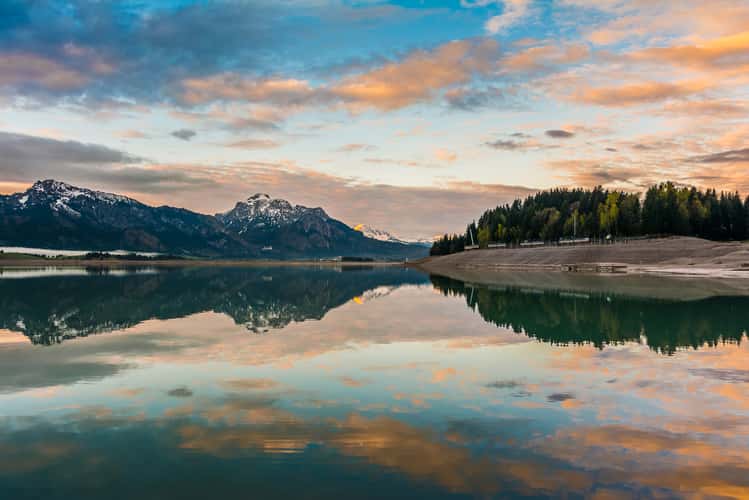 Forggensee, Alps in Bavaria