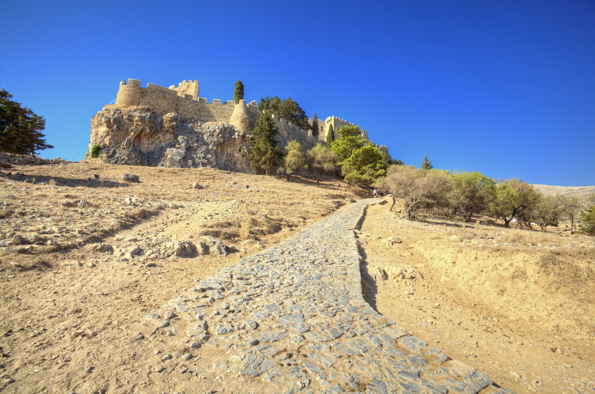 Lindos castle, Greece