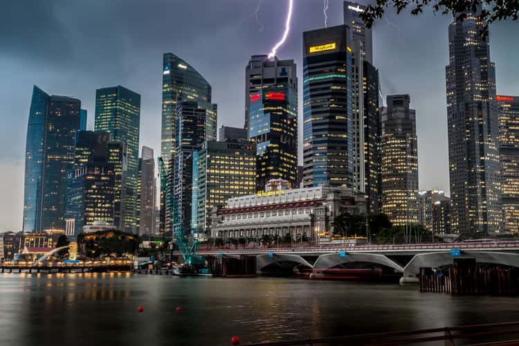 Singapore Skyscrapers at Marina Bay Financial Centre