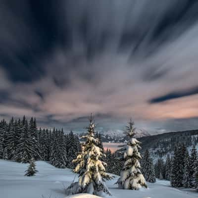 Nebelhorn-view at night, Germany