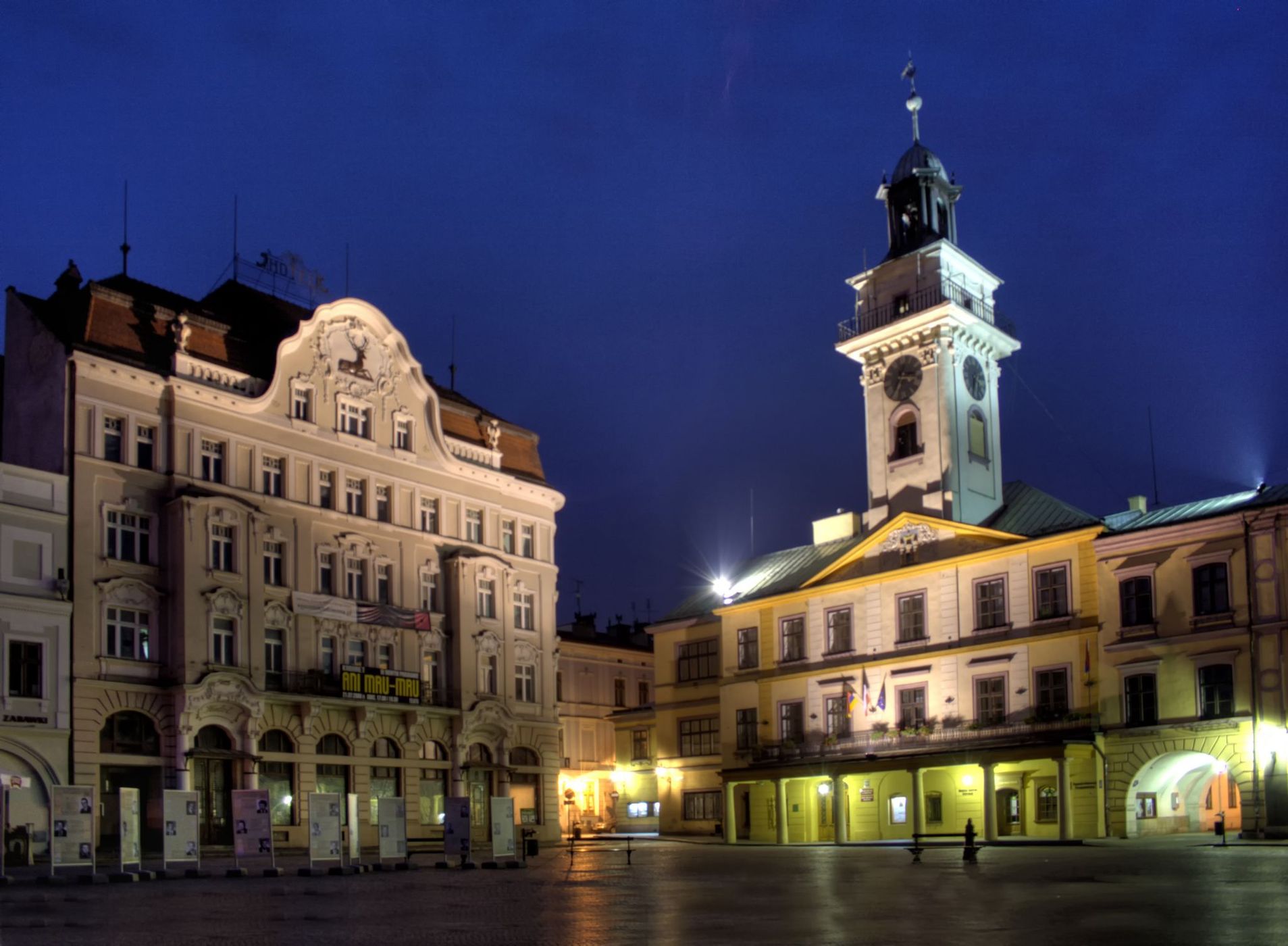 Polish Cieszyn main square, Poland