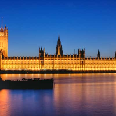 Sunset at Eight over The Houses of Paliament, London, United Kingdom