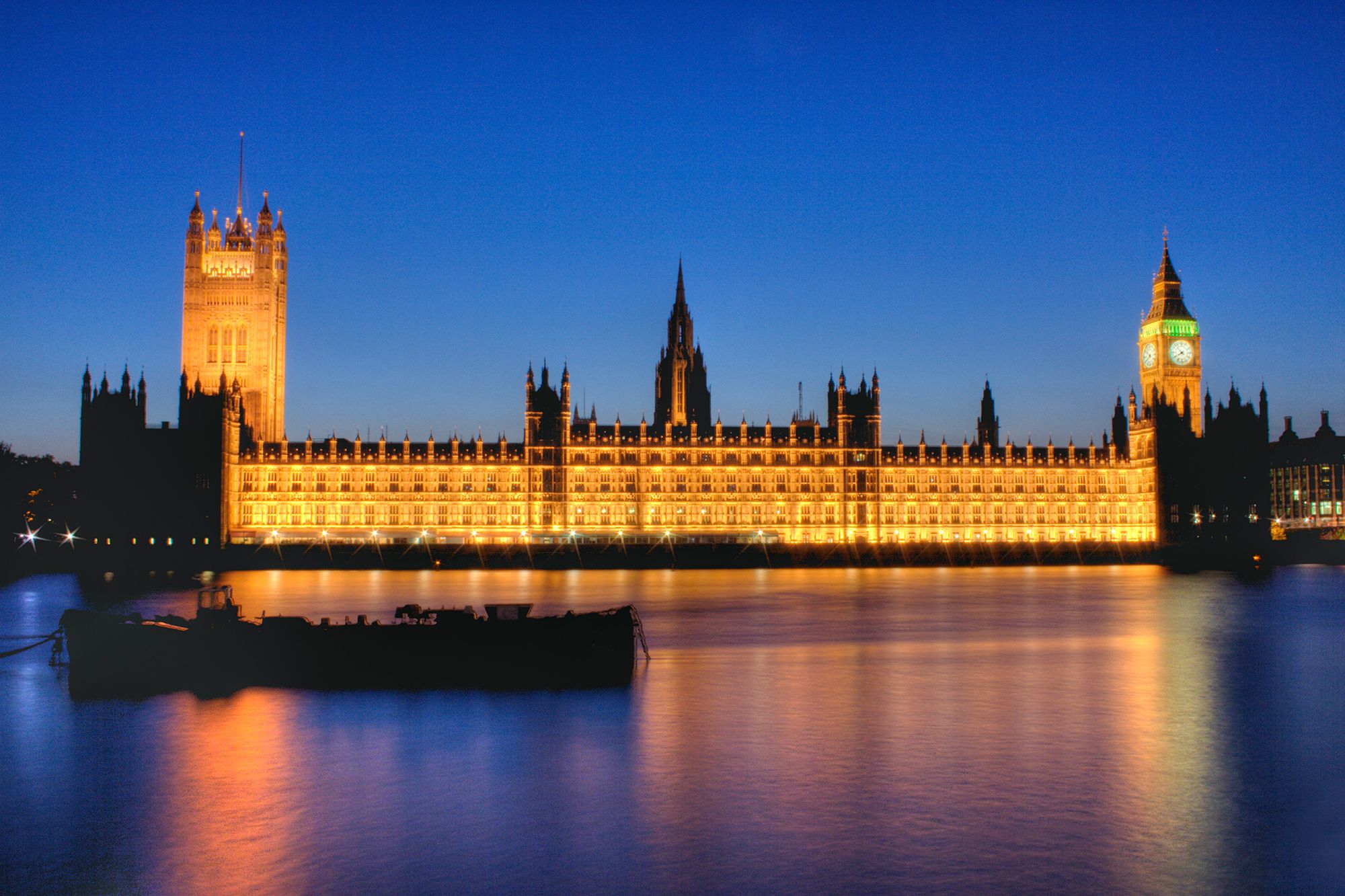 Sunset at Eight over The Houses of Paliament, London, United Kingdom