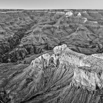 Sunset at Grand Canyon in B/W HDR, USA
