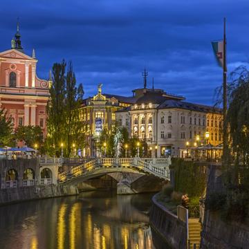 Triple Bridge and Preseren Square, Slovenia