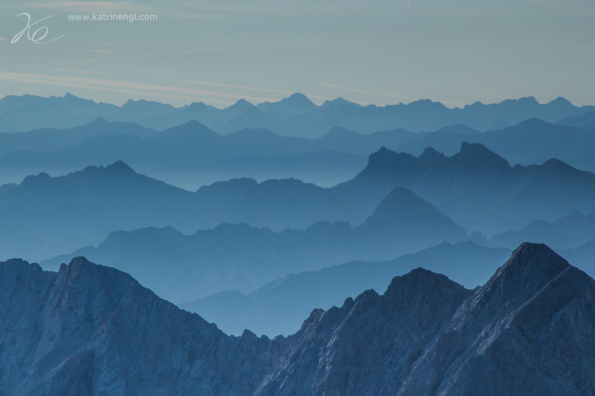 View from the Zugspitze, Germany