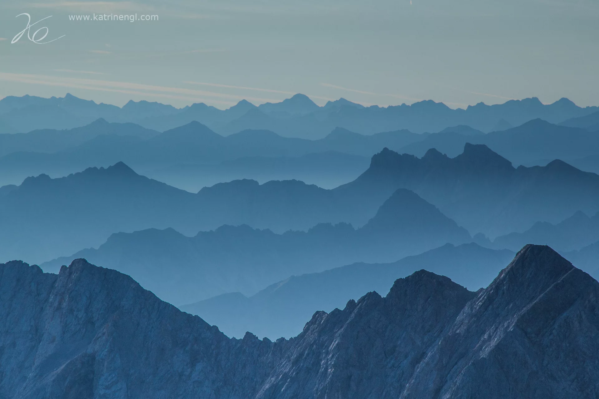 View from the Zugspitze, Germany