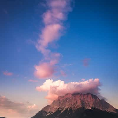 Wettersteingebirge in the Sunset, Austria