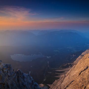 Zugspitze Sunset - View of the Eibsee, Austria