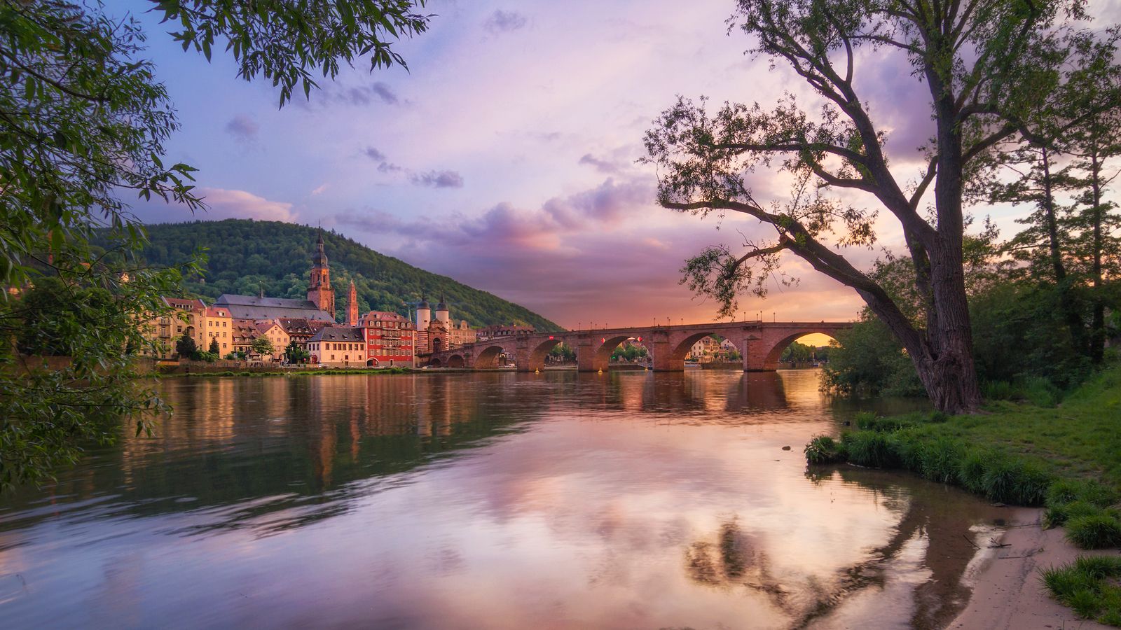 At the Neckar river, Heidelberg, Germany