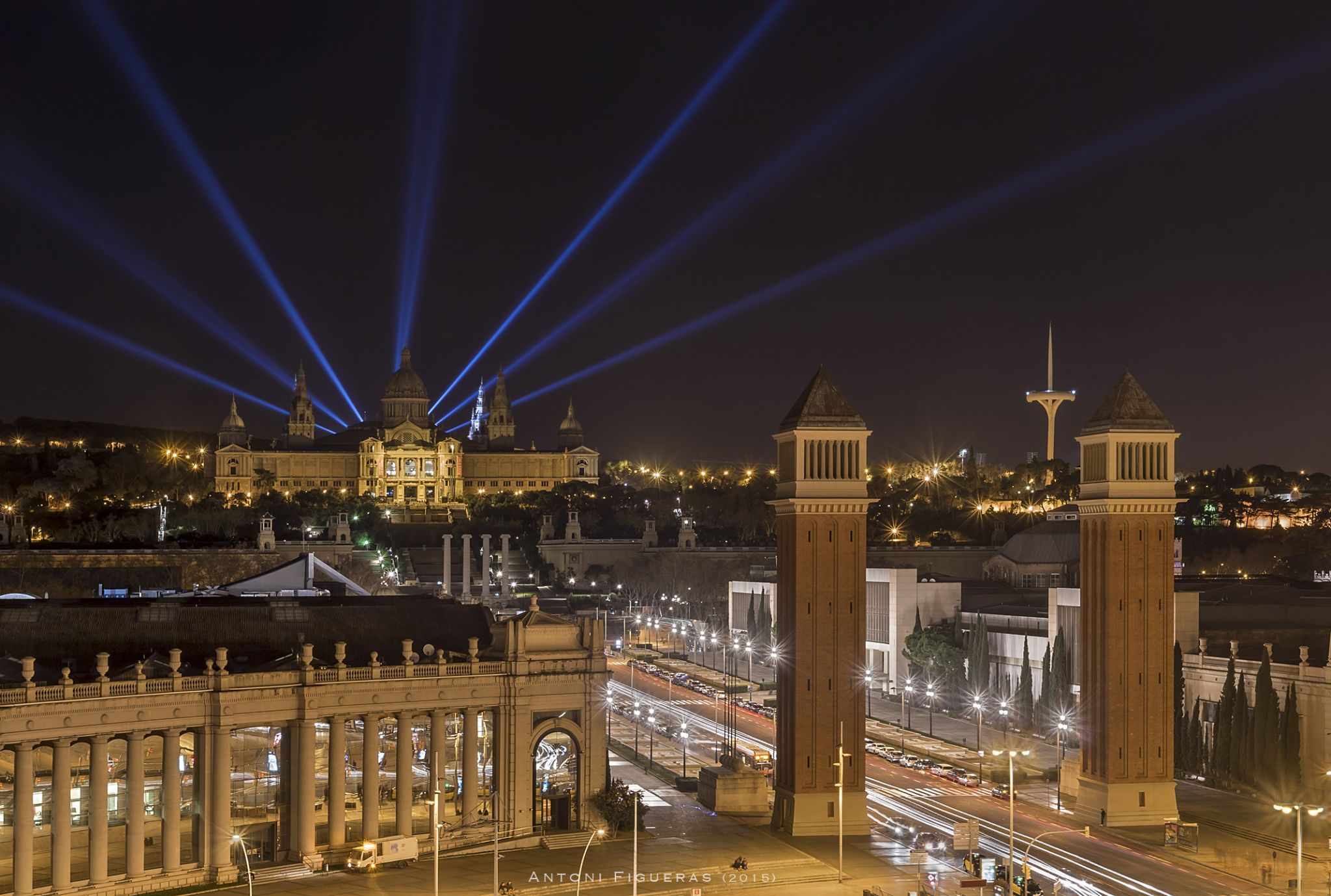 Palau Nacional & Passeig Maria Cristina, Spain