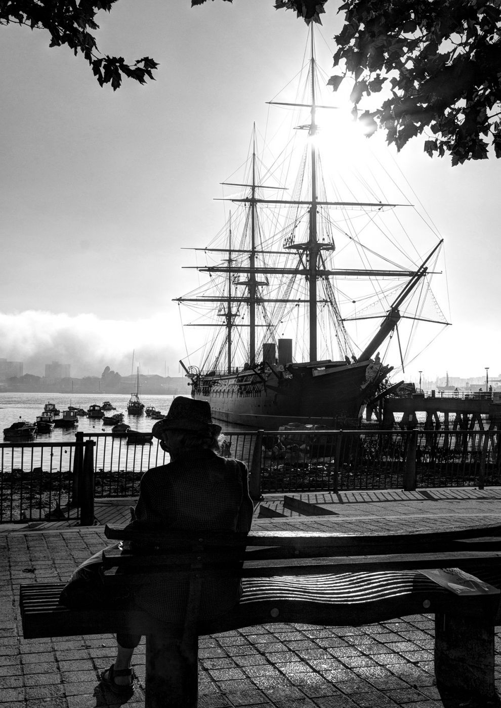 Portsmouth - HMS Warrior b/w, United Kingdom