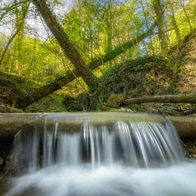 River with small waterfalls, Germany