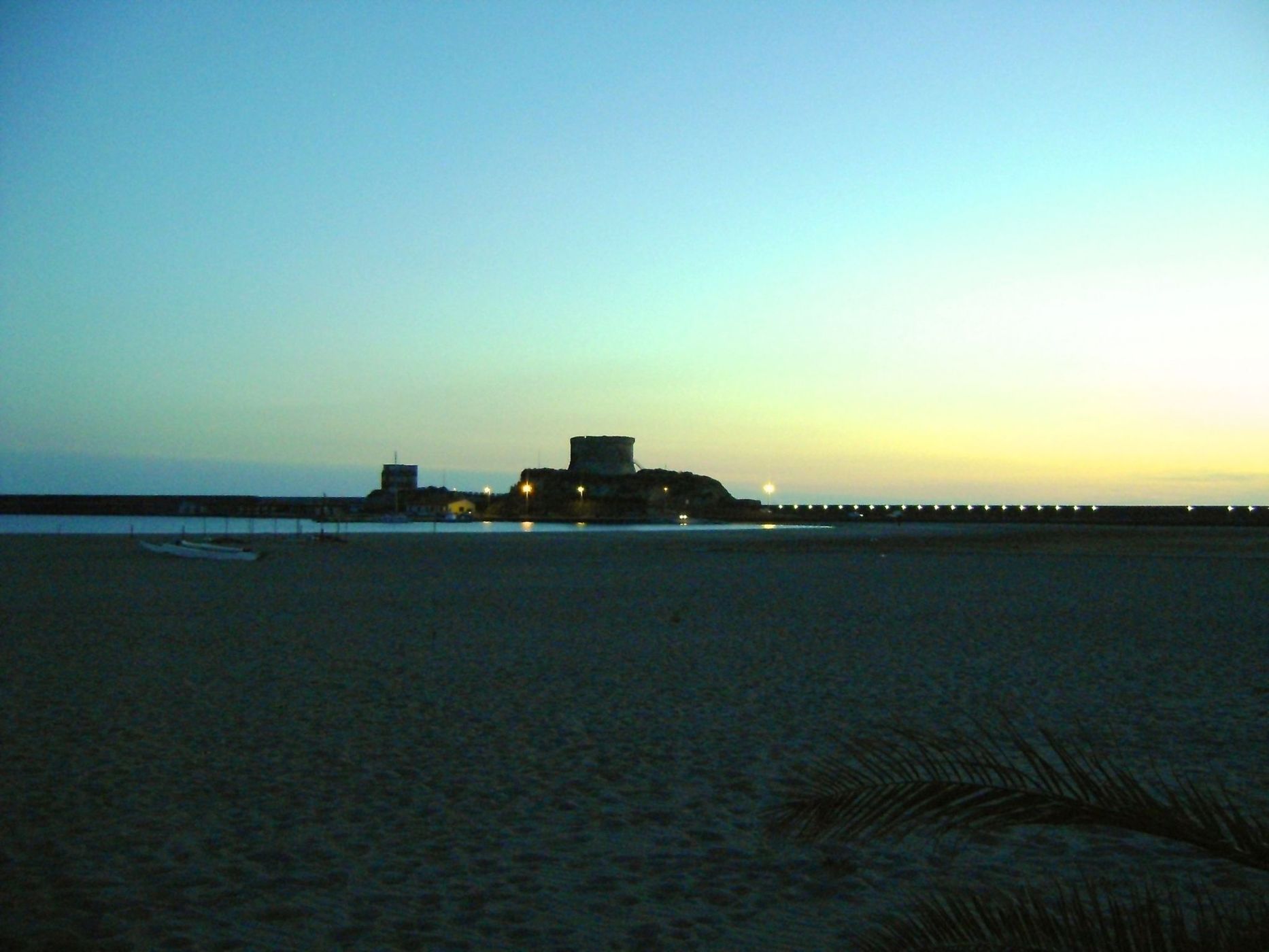 Sunset / Blue hour at Bosa Marina, Italy