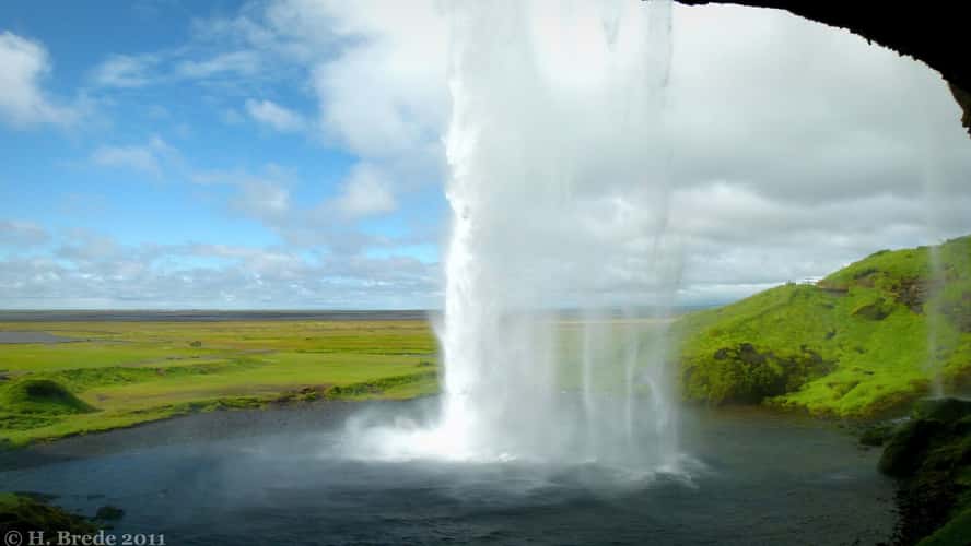 Behind the Seljalandsfoss