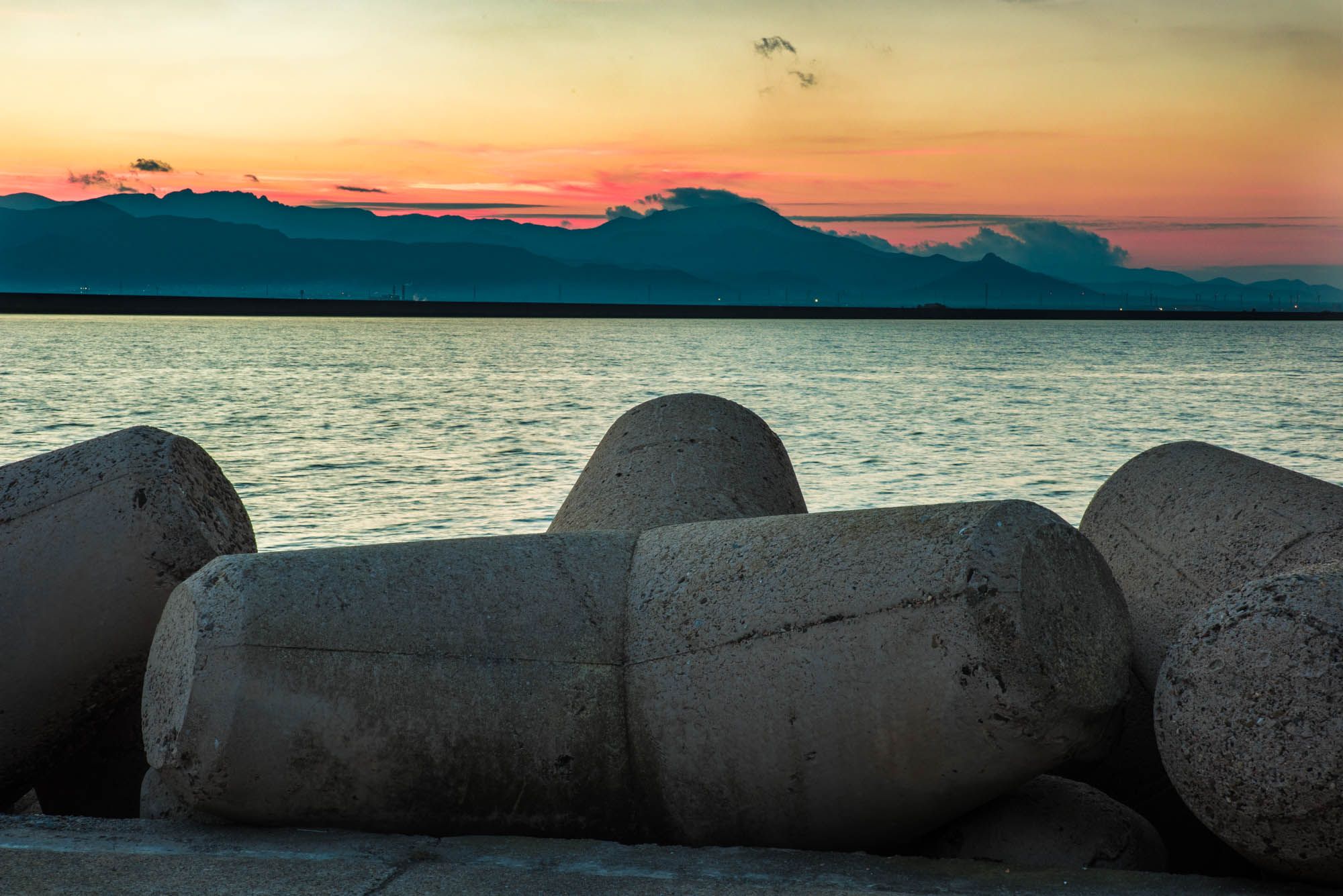 Braccio del molo porto di Cagliari, Italy