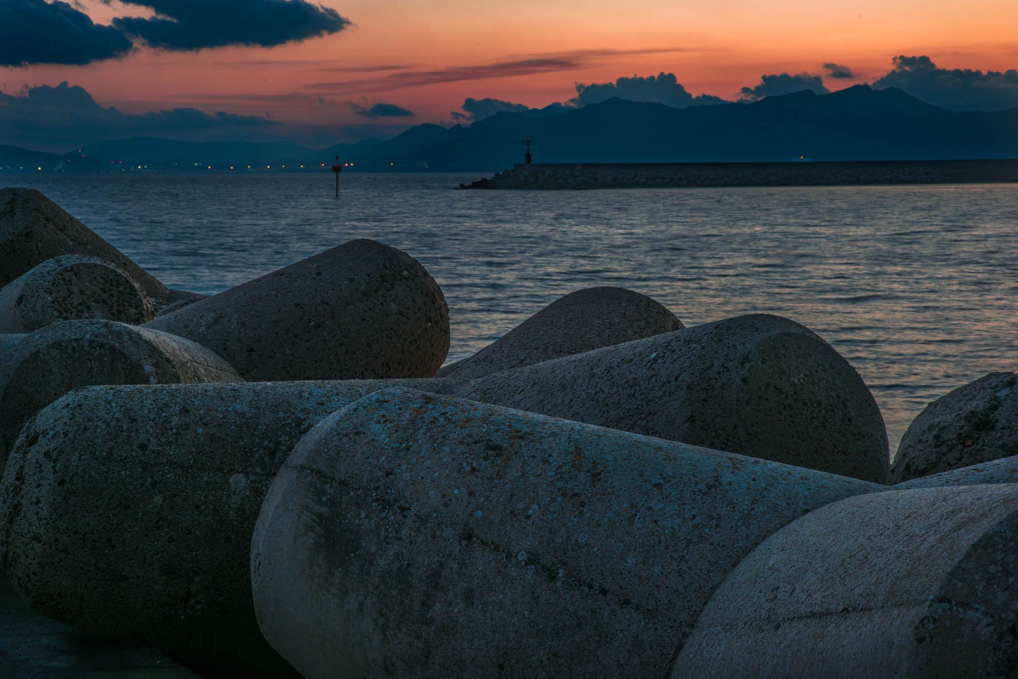 Braccio del molo porto di Cagliari, Italy