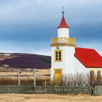 Cute Church near Hraunfossar, Iceland