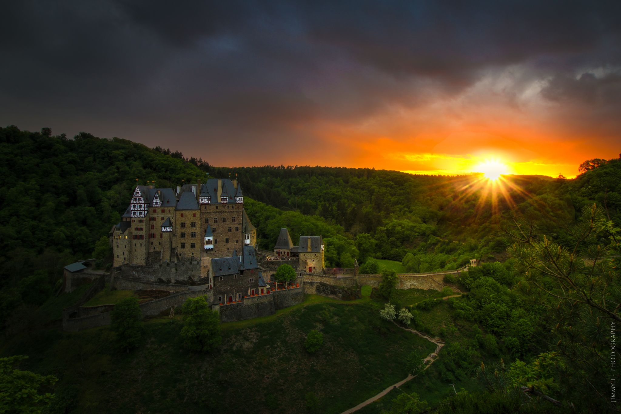 View of the east side of Eltz Castle, Germany