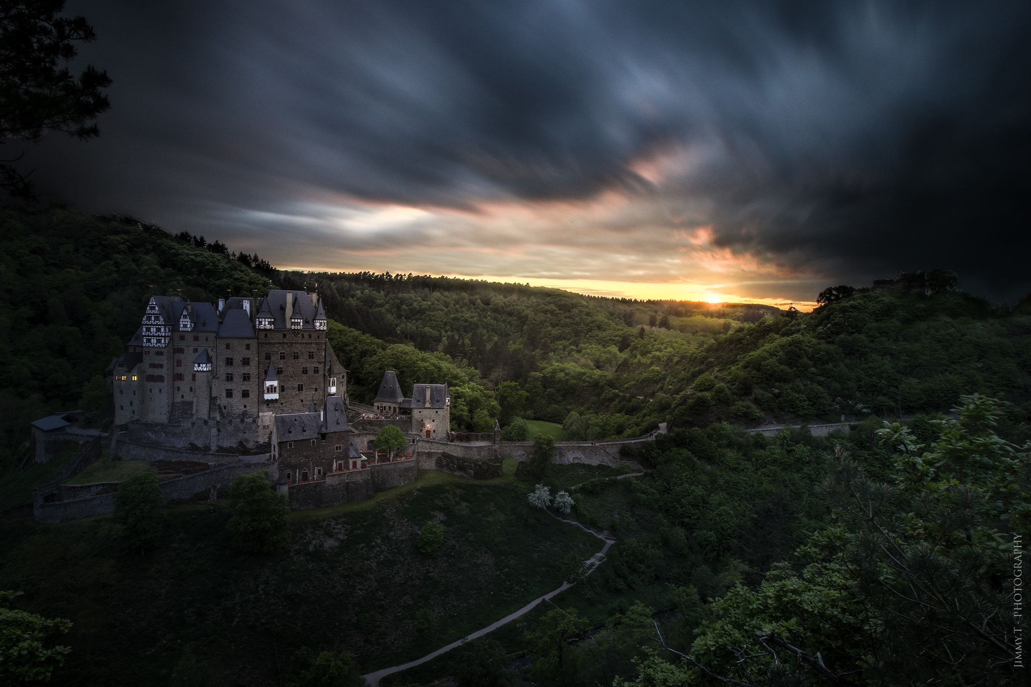 View of the east side of Eltz Castle, Germany