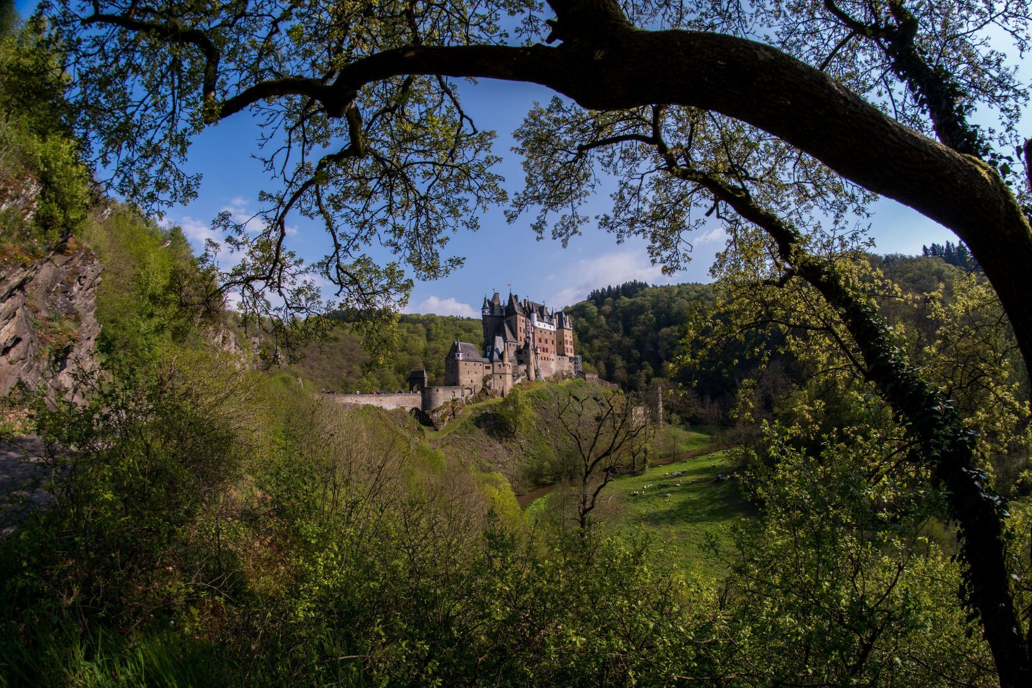 Eltz Castle from the side, Germany