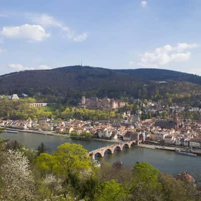 Heidelberg view from Philosophenweg, Germany