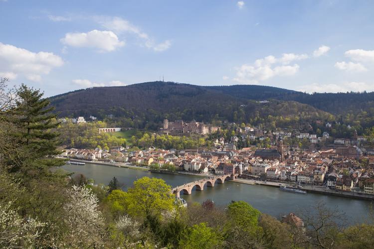 Heidelberg view from Philosophenweg