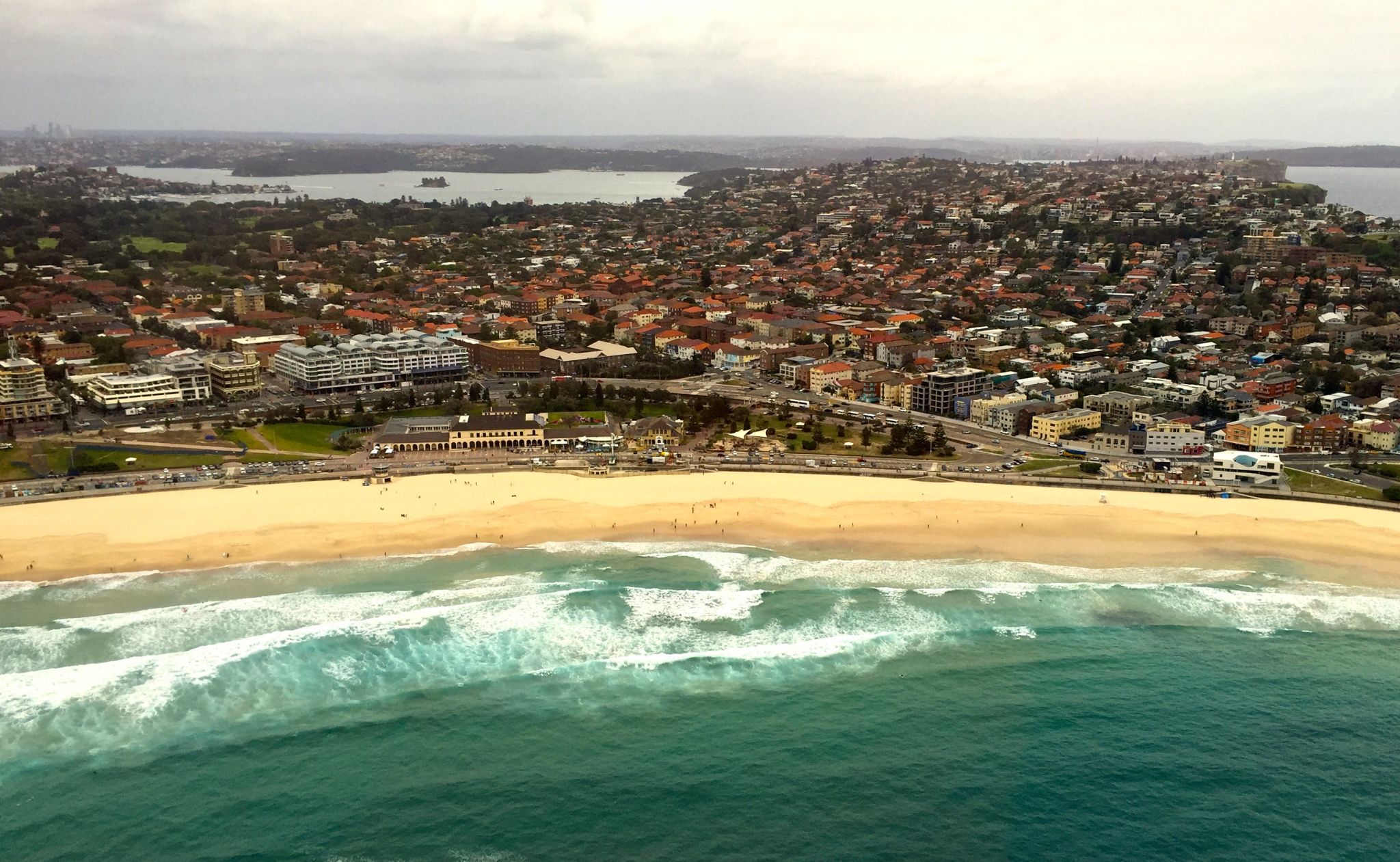 Helicopter flight above Sydney, Australia