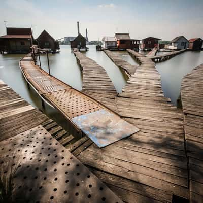 Houses on the water, Hungary