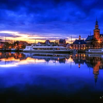 Leer blue hour, Germany