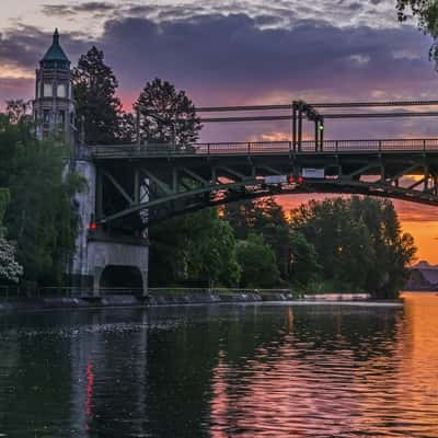 Montlake Bridge at sunrise, Seattle, USA