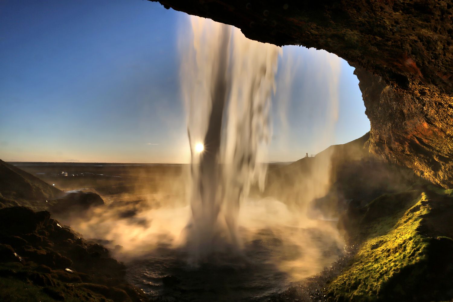 Behind the Seljalandsfoss, Iceland