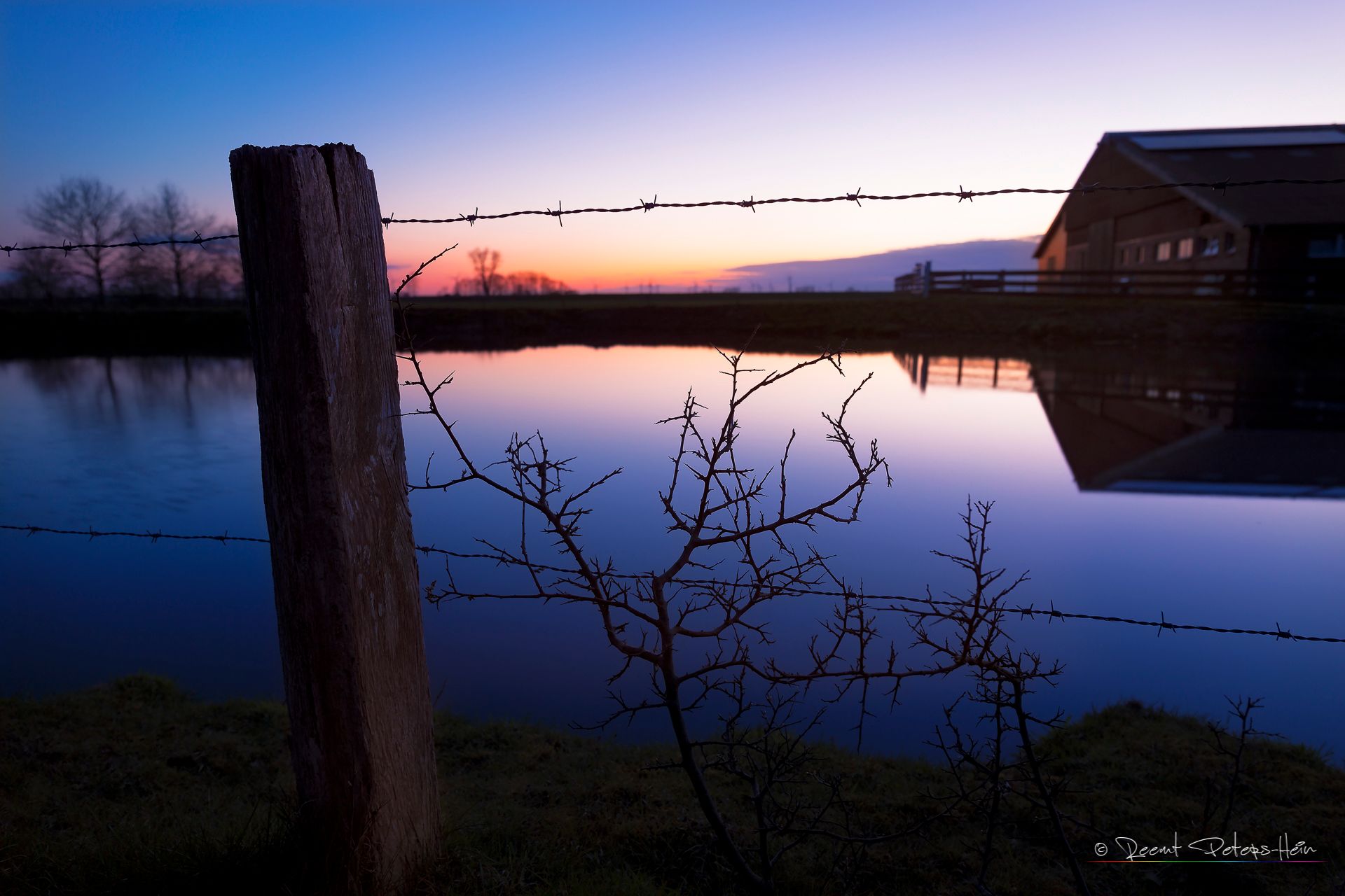 Sunset at the pond, Germany