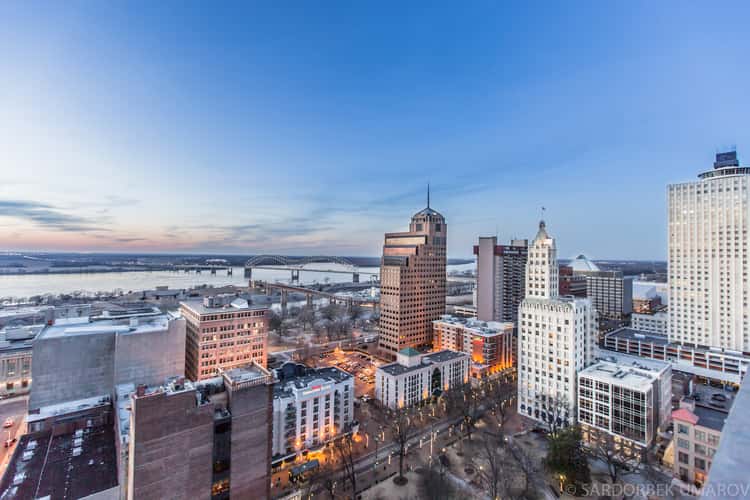 Sunset view from The Exchange Suites