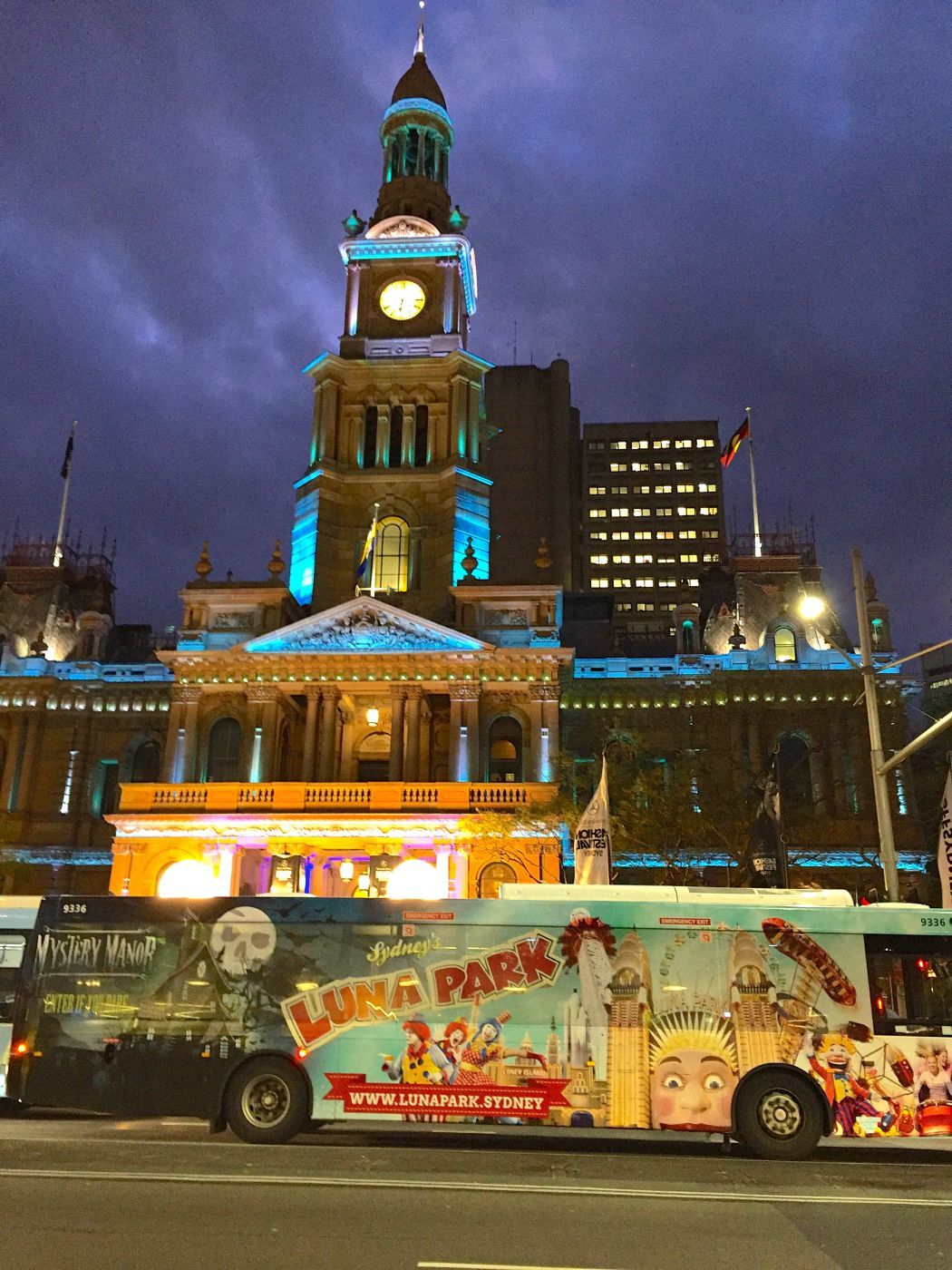 Sydney Town Hall at night, Australia