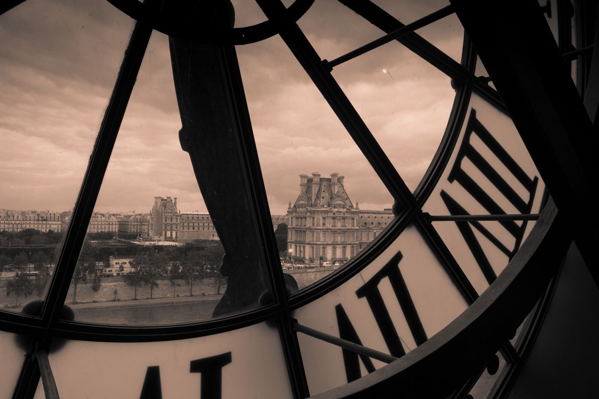 View from 5th floor of Musee d'Orsay, Paris, France