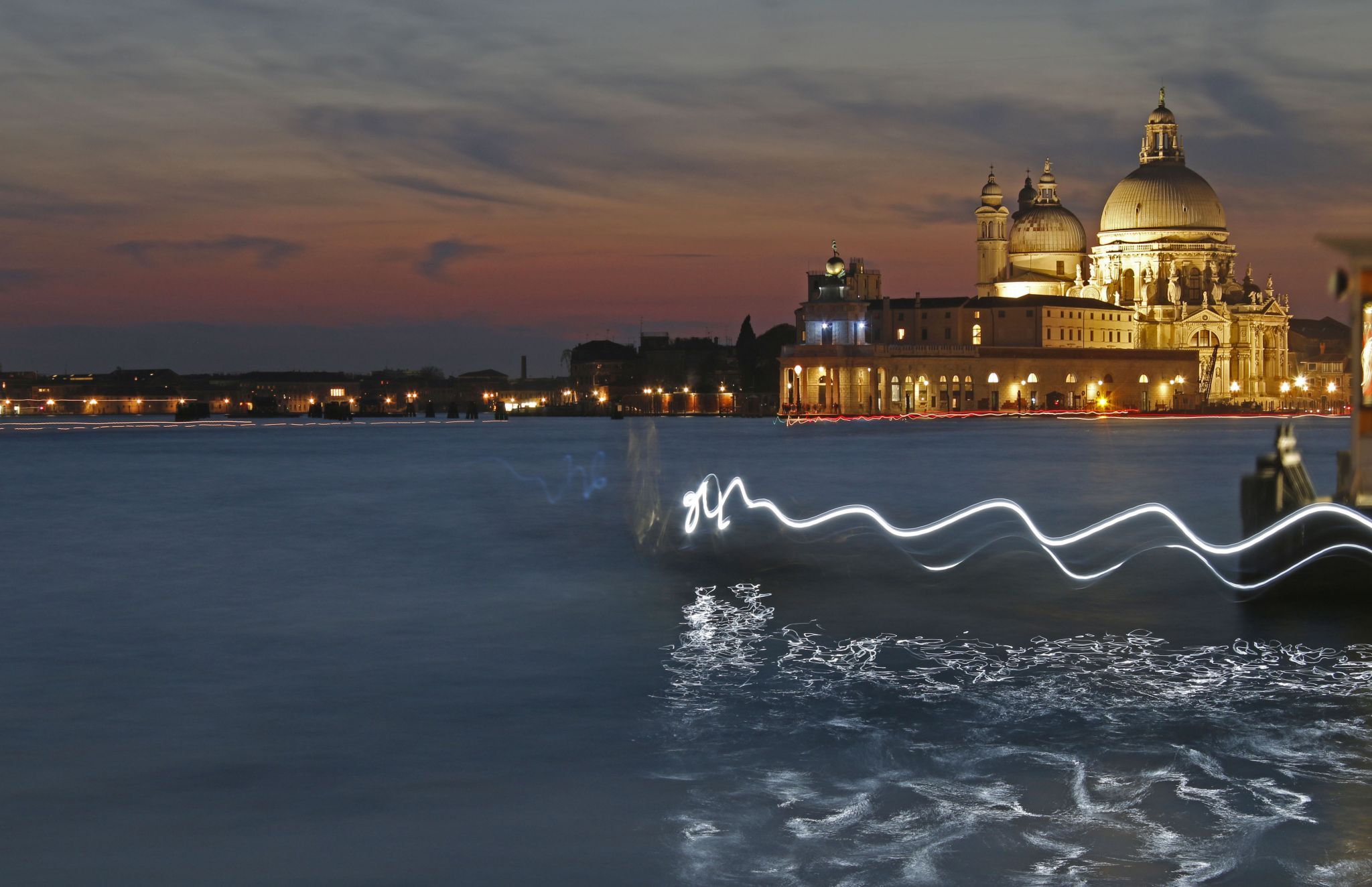 Moving Gondolas at Grand Canal, Venice, Italy