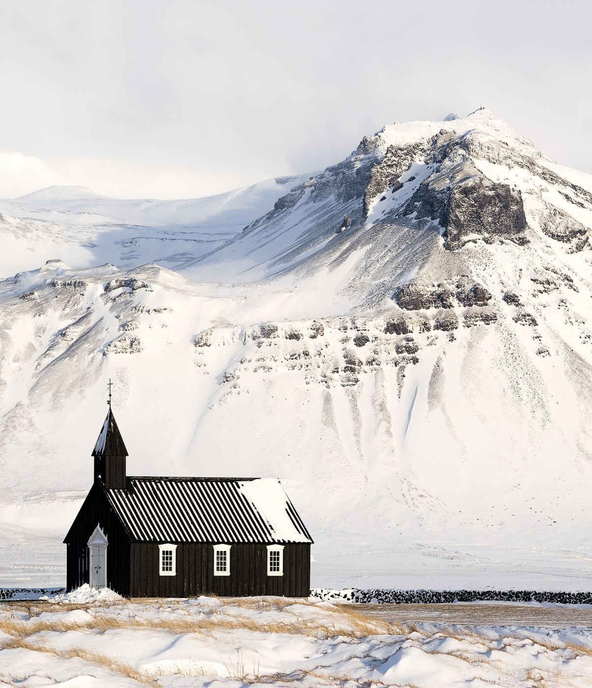 View of Búðakirkja, Snæfellsnes Peninsula, Iceland