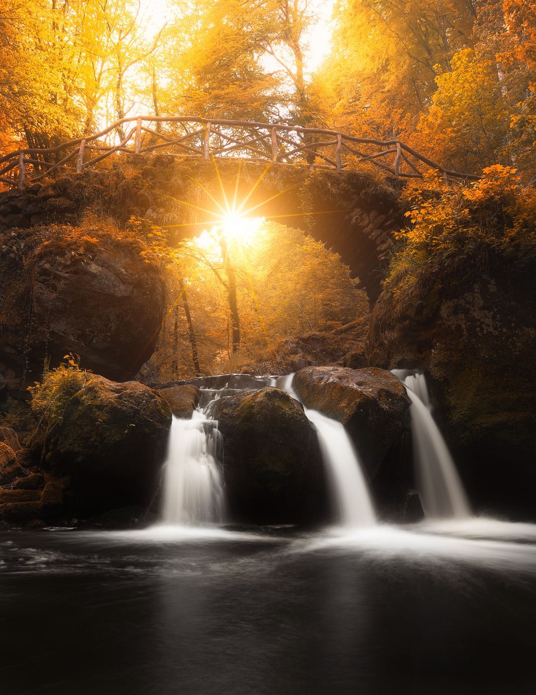 Classic View of Schiessentümpel Cascade, Luxembourg